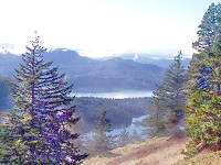 View of the San Juan Islands from Moran State Park on Orcas Island